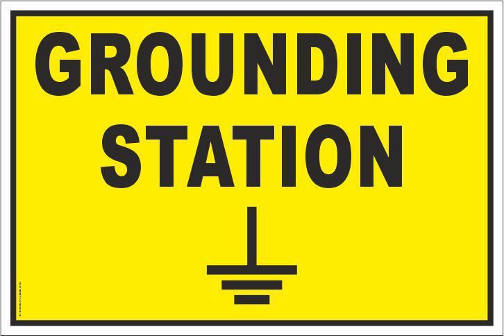 שלט GROUNDING STATION